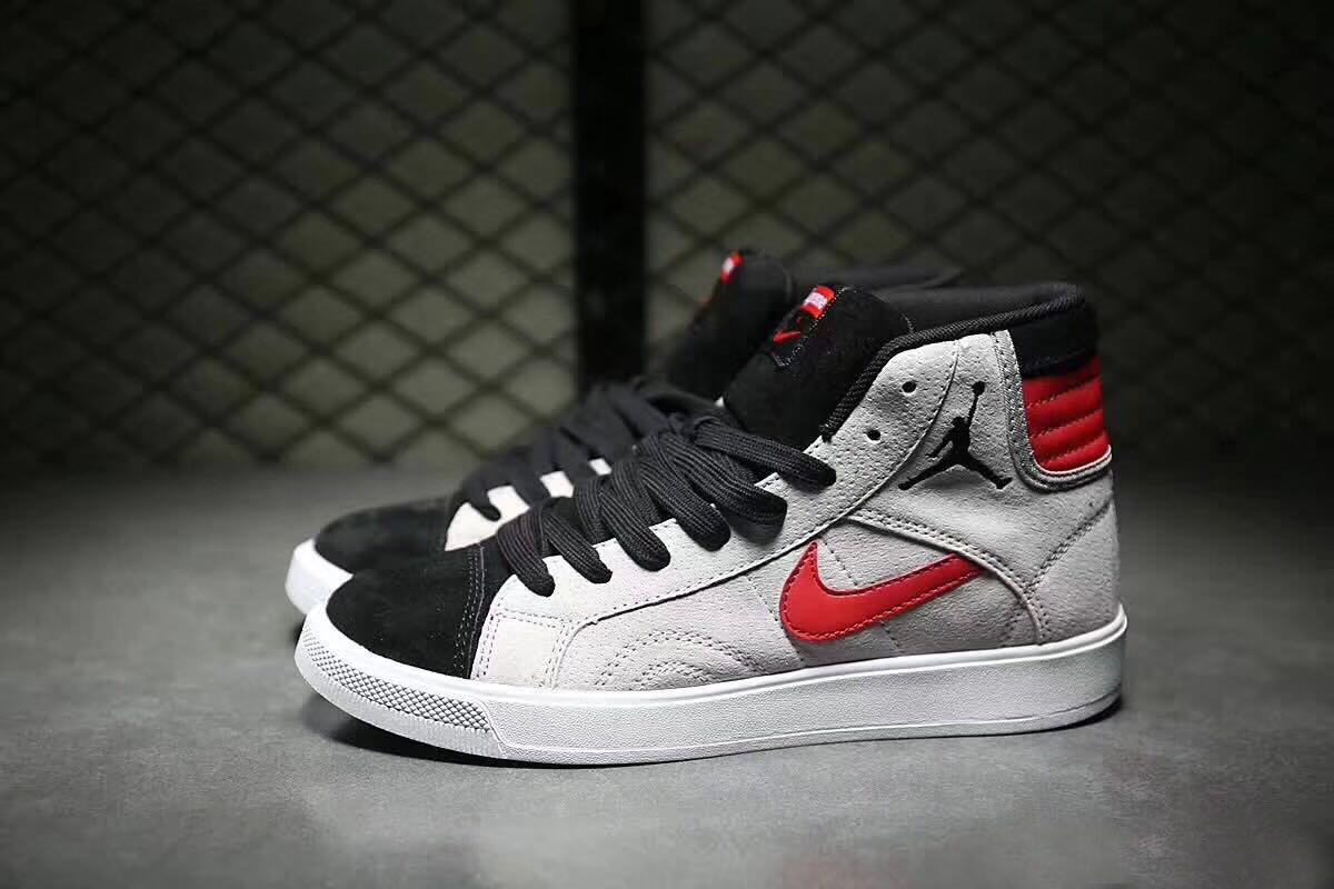 2017 Women Air Jordan 1 New Year Grey Red Black Shoes